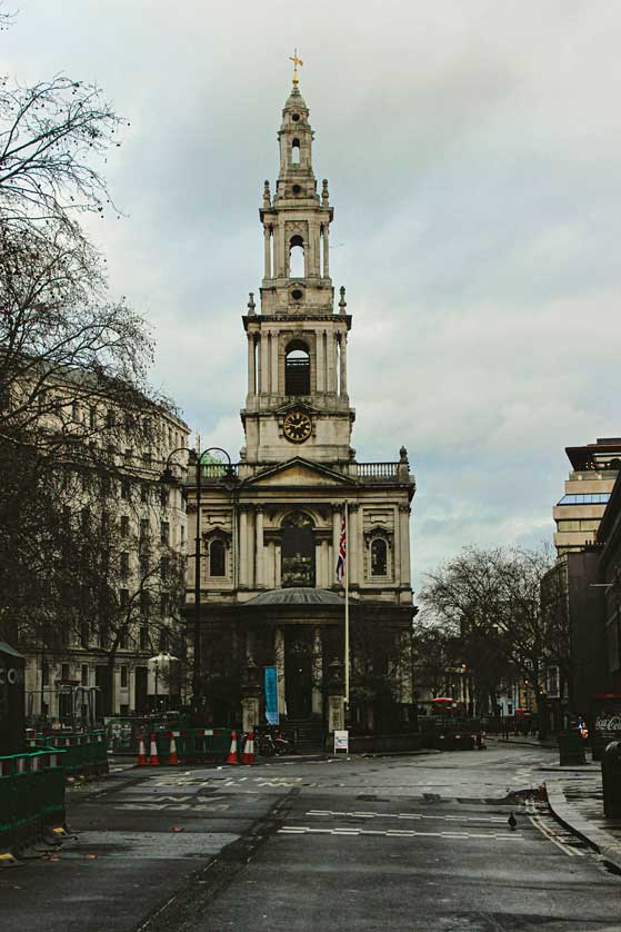 St Mary Le Strand, Westminster, UK.