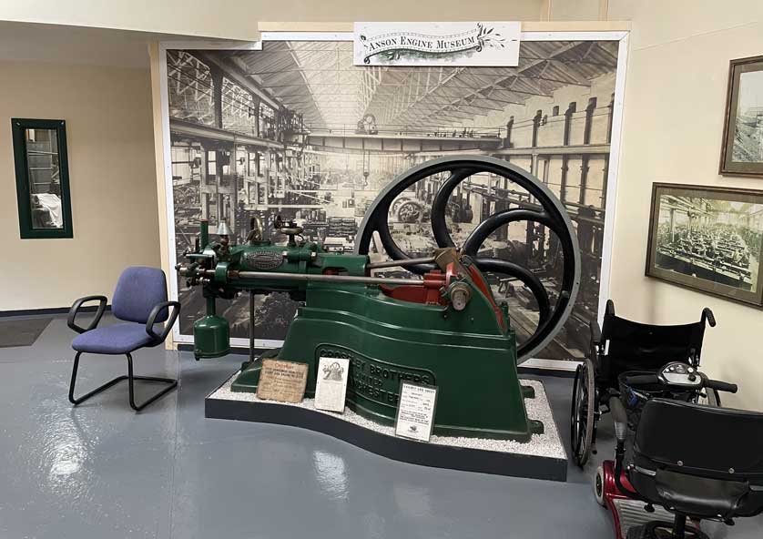 An engine produced by the Crossley Brothers of Manchester.