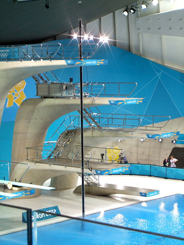 London Aquatics Centre diving platform in 2012.