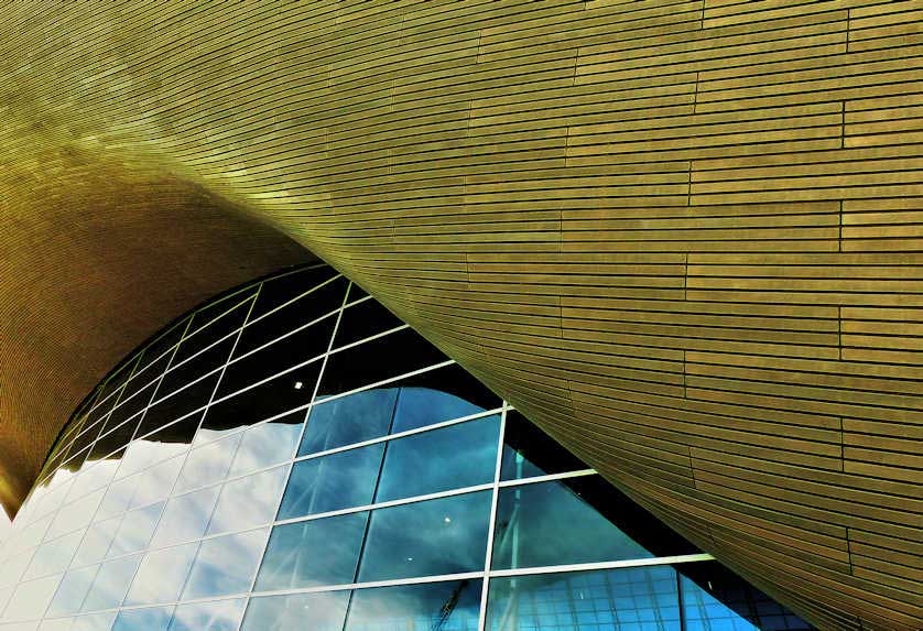 Zaha Hadid designed the London Aquatics Centre.