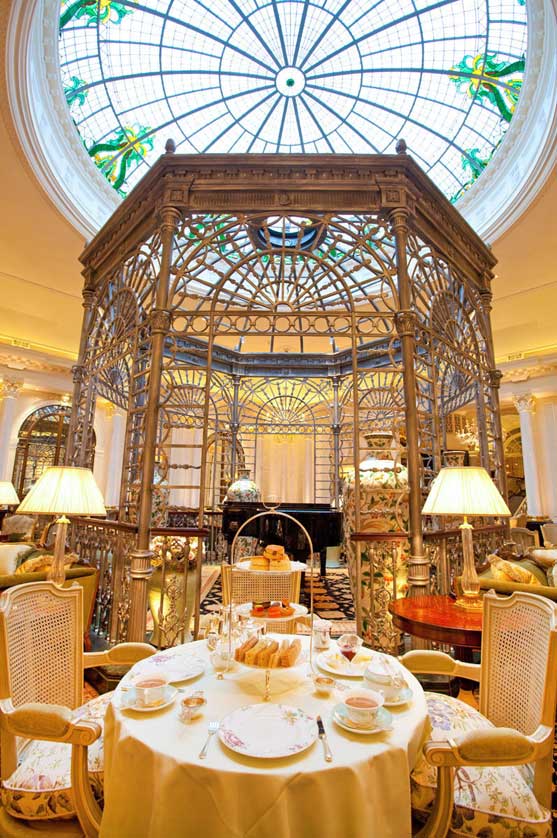 Afternoon Tea in the Savoy Hotel's Thames Foyer, London, UK