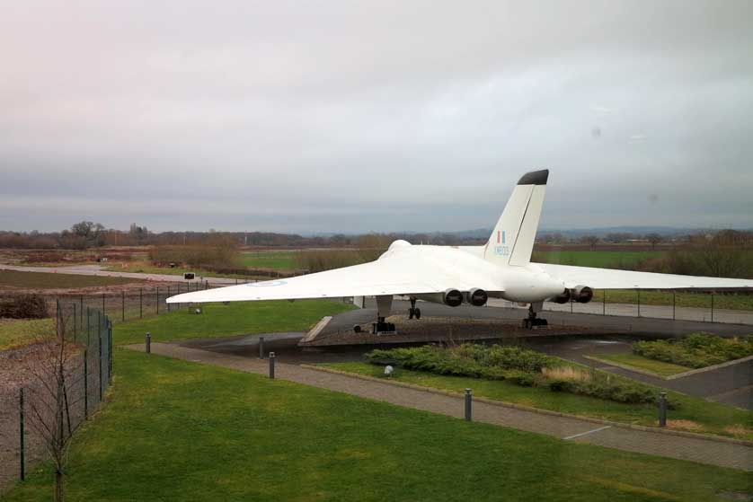 Vulcan bomber on display outside the museum.