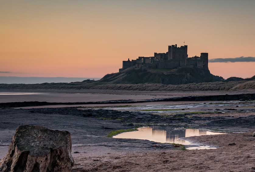 Bamburgh Castle, Northumberland, UK.