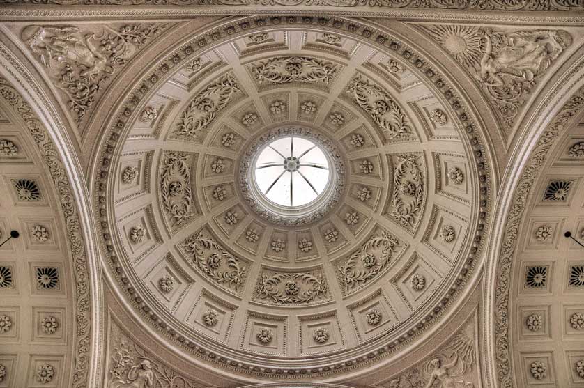The ceiling of the Pump Room, Bath, Somerset, UK.
