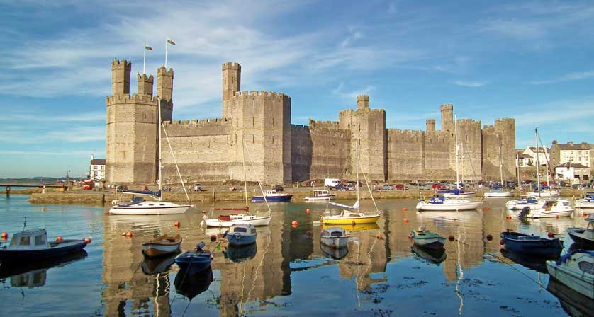 Caernarfon Castle, North Wales, UK.