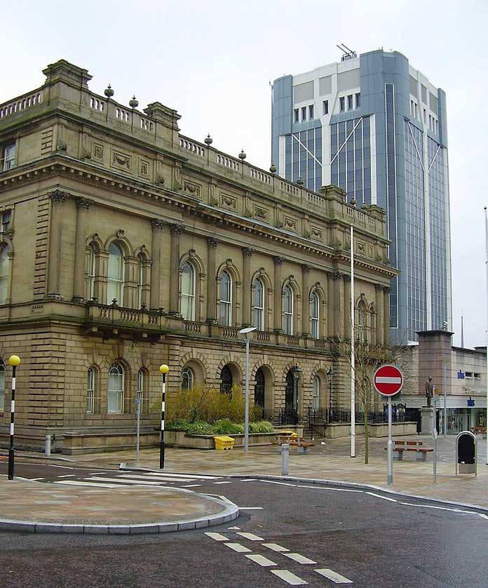 Blackburn Town Hall, UK.
