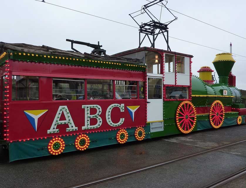 Heritage tram in Blackpool.