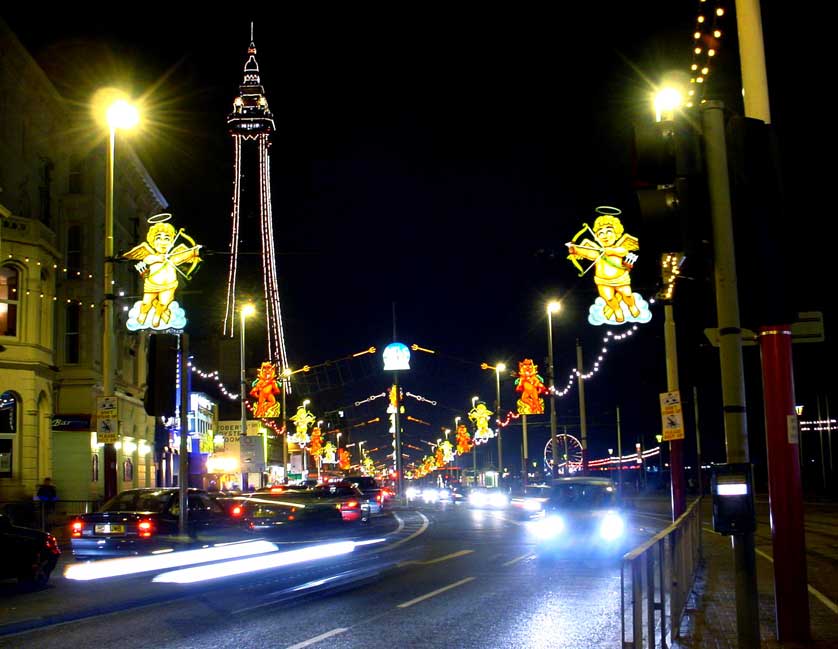 The tower during the illuminations.
