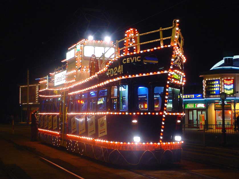 Blackpool tram, Lancashire, UK.