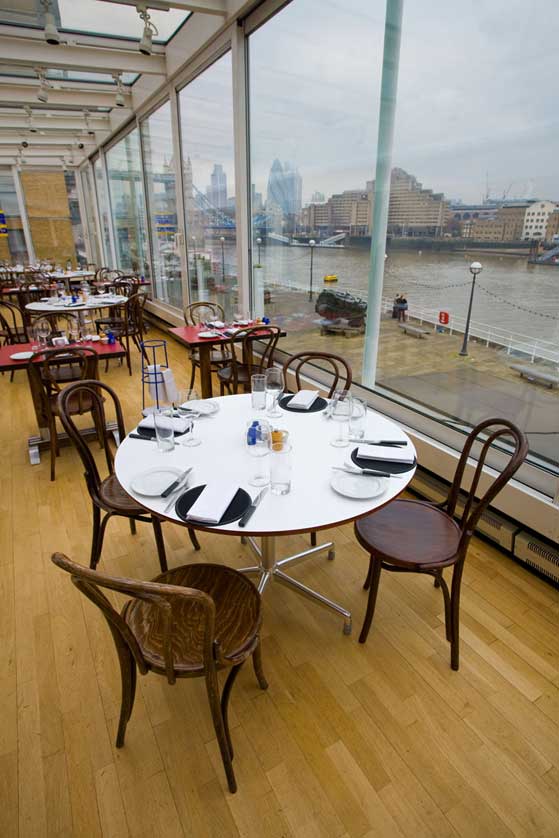 Tables set for lunch