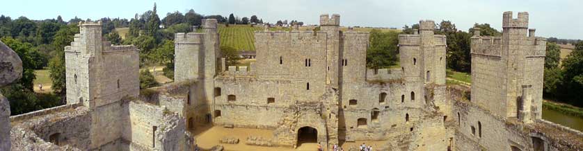 Bodiam Castle interior from the South Tower.