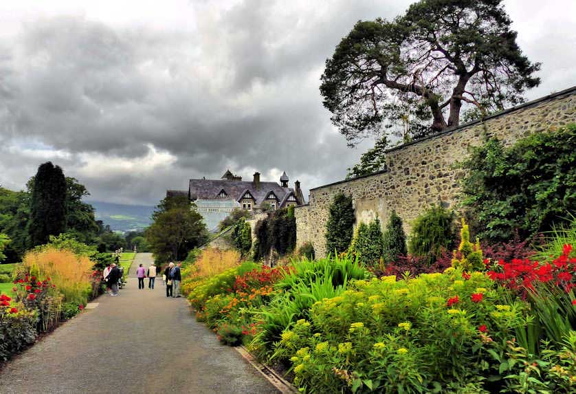 The entrance to Bodnant Garden near Conwy, Llandudno, and Colwyn Bay.