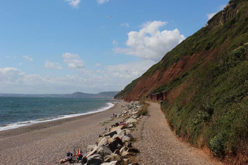 Looking west from Branscombe Beach towards Exeter.