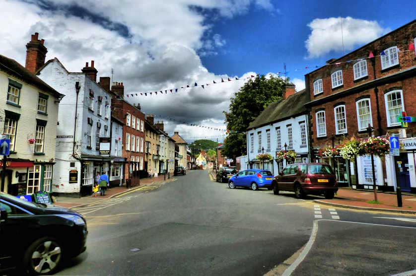 Main street of Bridgnorth Low Town.