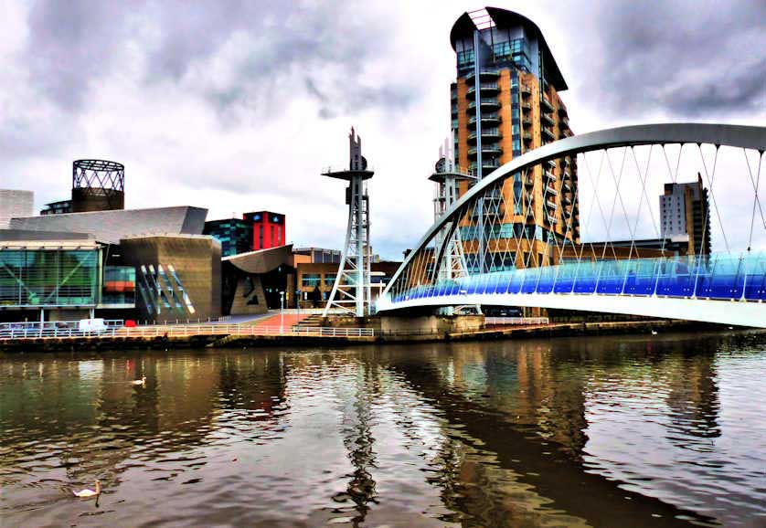 Salford Quays Footbridge, Manchester.