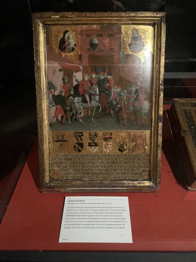 Tavoletta di biccherna, 16th century, Siena.