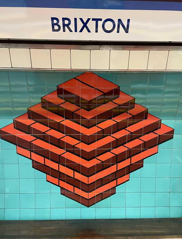 Tilework at Brixton Station.