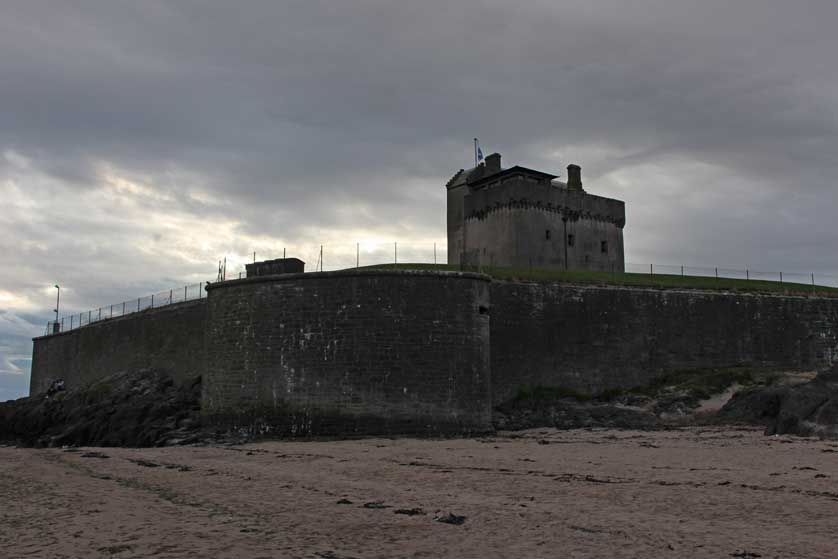 The castle at dusk.