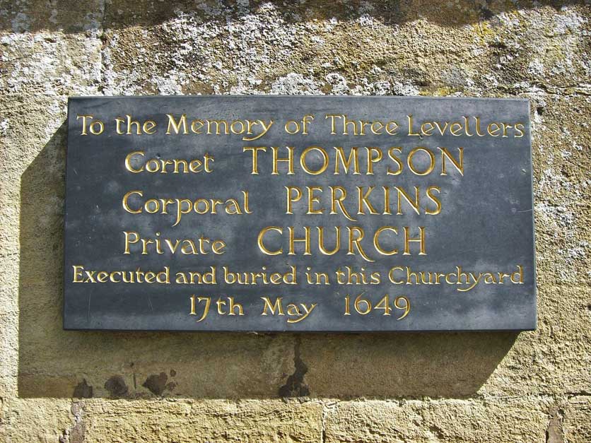 To the Memory of Three Levellers, executed and buried in the churchyard.