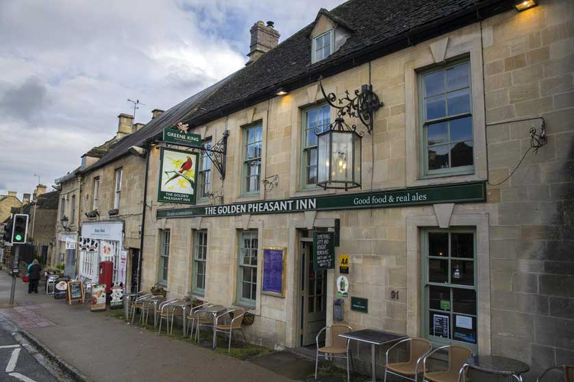 The Golden Pheasant Hotel, Cotswolds, England, UK.