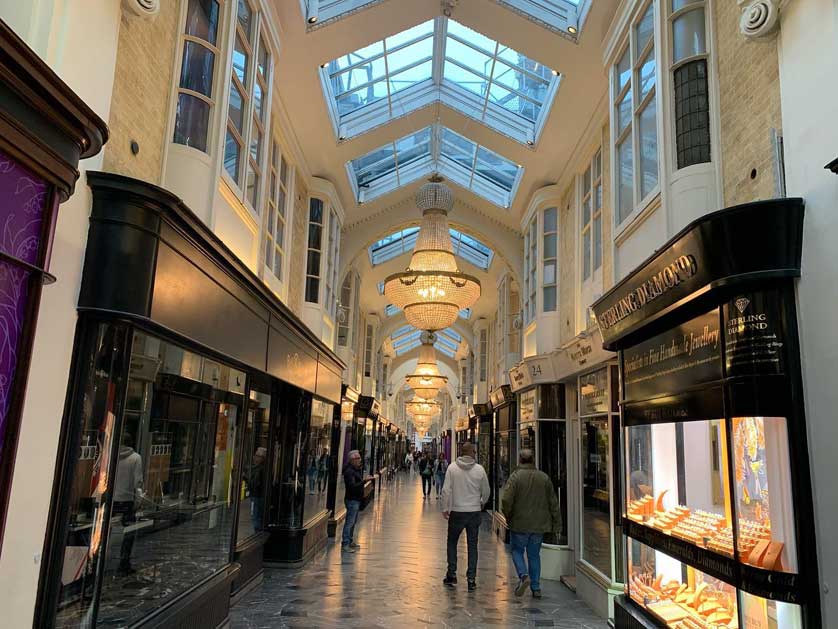Shopping in Burlington Arcade, London, UK.