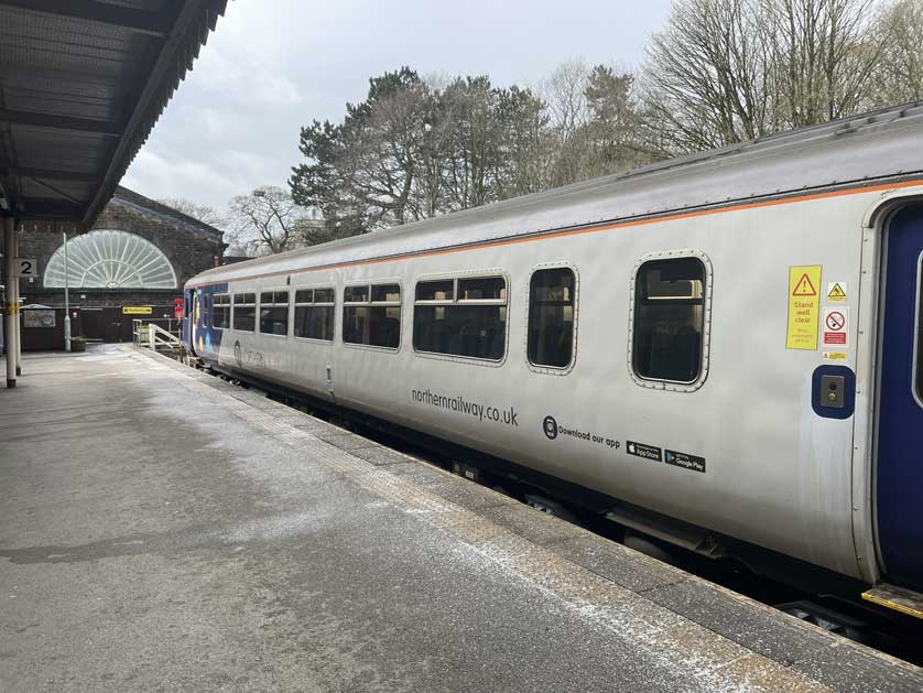 A view over the platforms and fan window.
