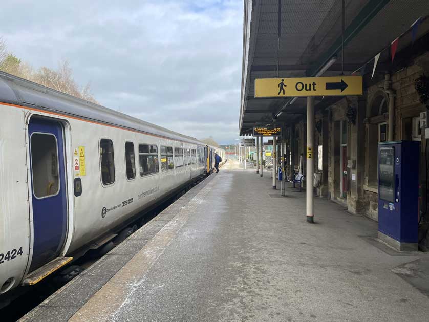Northern Line train at Buxton Station.