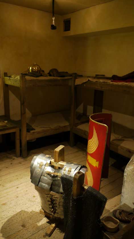 Reproduction of a Roman military barracks.