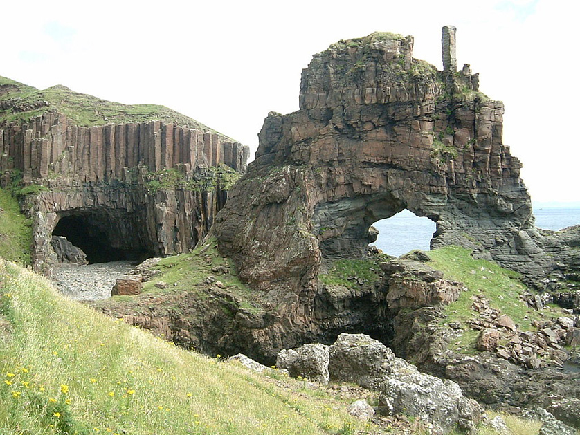The Carsaig Arches are a spectacular rock formation.