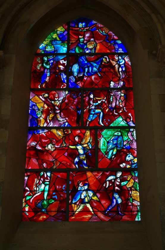 Stained glass window by Marc Chagall.