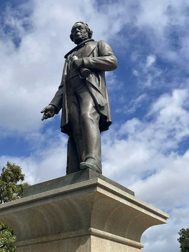 Richard Cobden statue in Stockport.