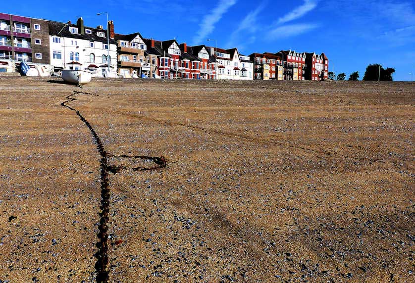The beach at Rhos-on-Sea, Colwyn Bay.