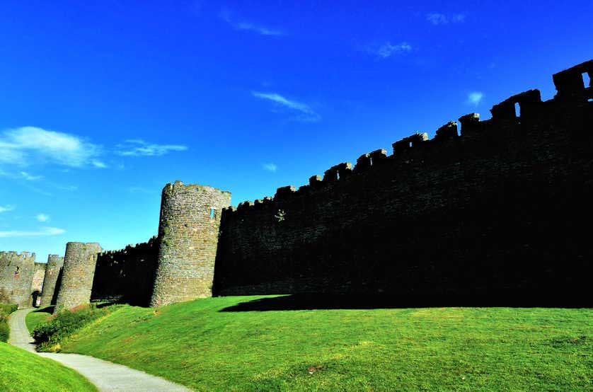 The south curtain wall Conwy Castle, a UNESCO World Heritage Site.