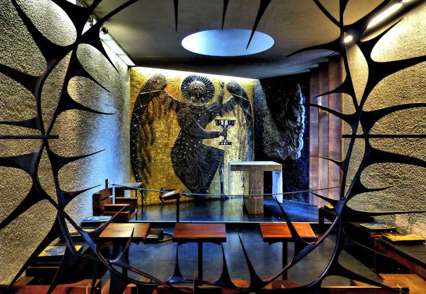 Chapel of Christ in Gethsemane with mosaic designed by Steven Sykes.