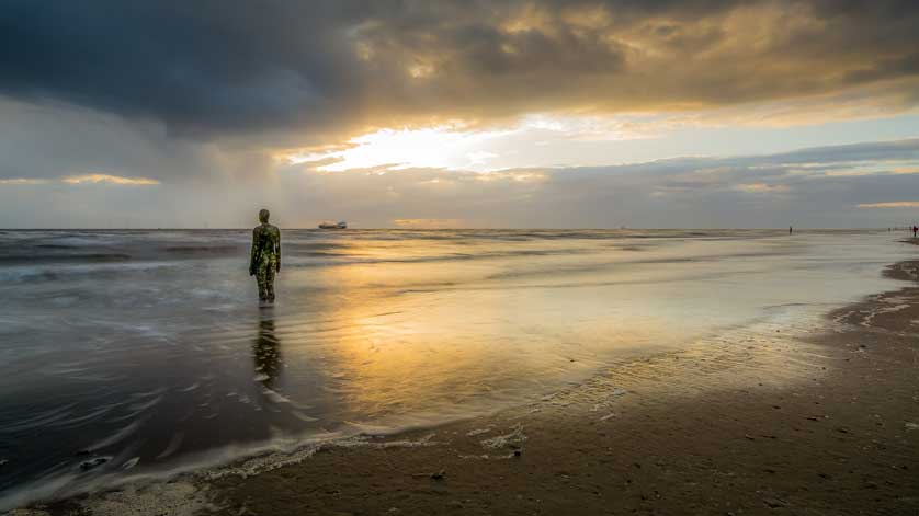 Another Place statue by Sir Anthony Gormley.