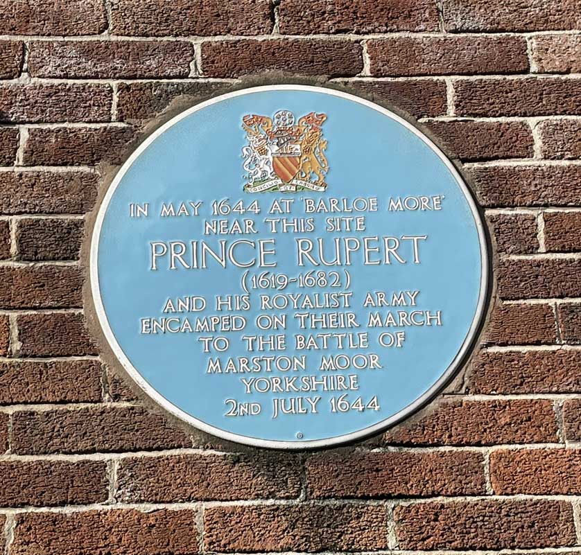 Blue plaque, Didsbury Library, UK.