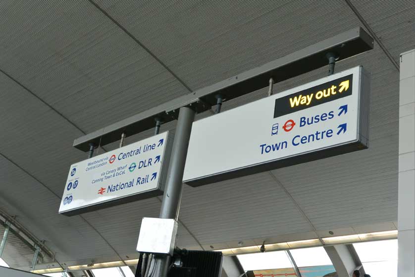 DLR station signage.
