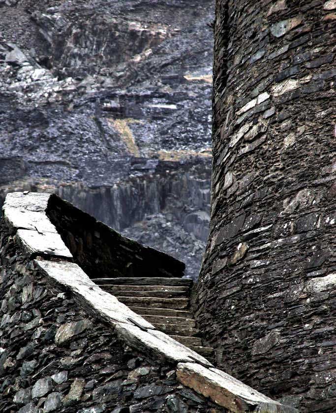 The external stone staircase was a later addition to Dolbadarn Castle.