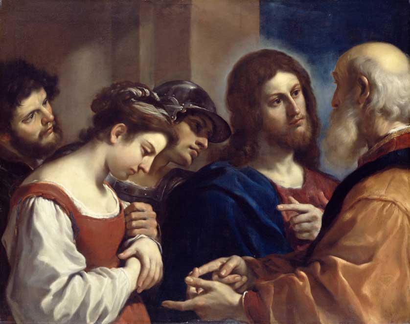 Guercino: The Woman taken in Adultery.