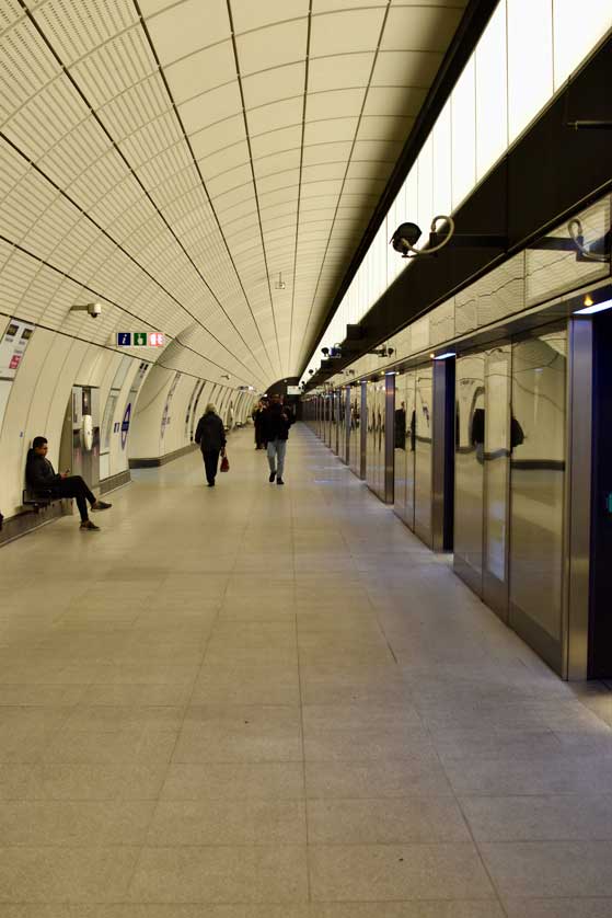 Platforms at Paddington Station, London, UK.