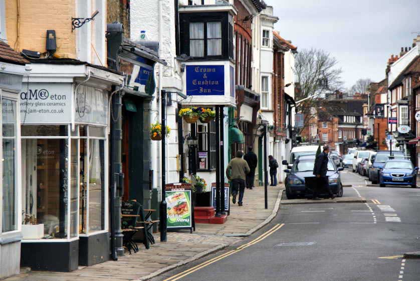 High Street, Eton, home of the most famous public school in the world.