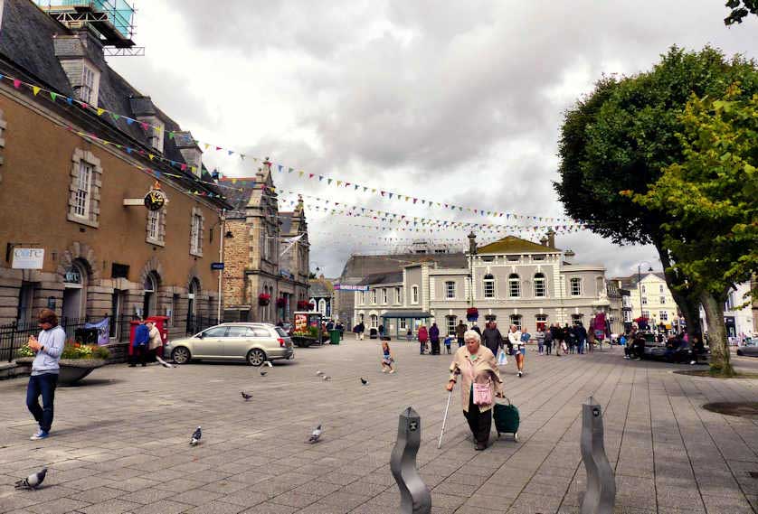 The Moor is a plaza-like pedestrian area in the centre of Falmouth.