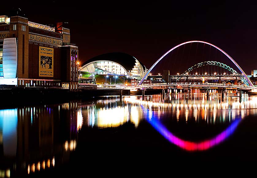BALTIC on the left on Gateshead Quayside.
