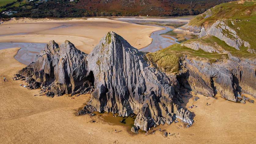 Gower Peninsula in South Wales, UK.