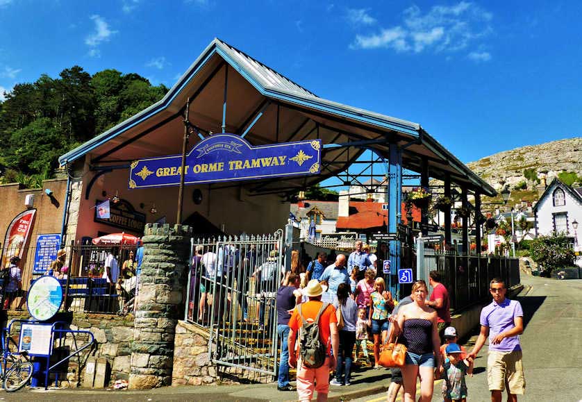 Great Orme Tramway Station, Llandudno at the base of Great Orme.
