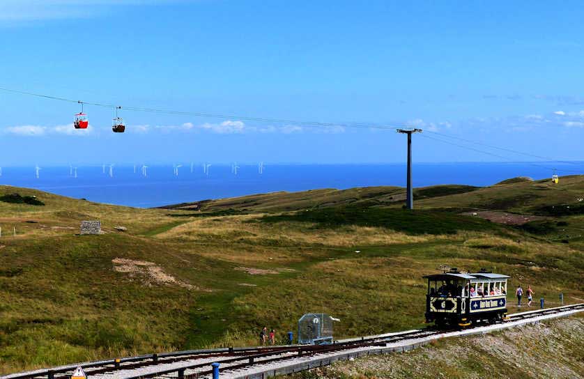 The Great Orme Tramway & Great Orme Aerial Cable Car.