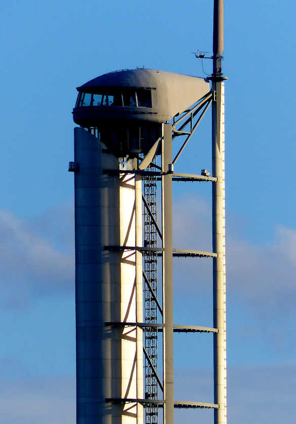 The observation deck of Glasgow Tower is 100 metres above the ground.