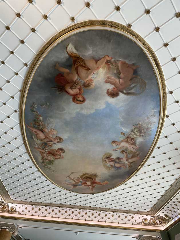 The magnificent ceiling in the museum.