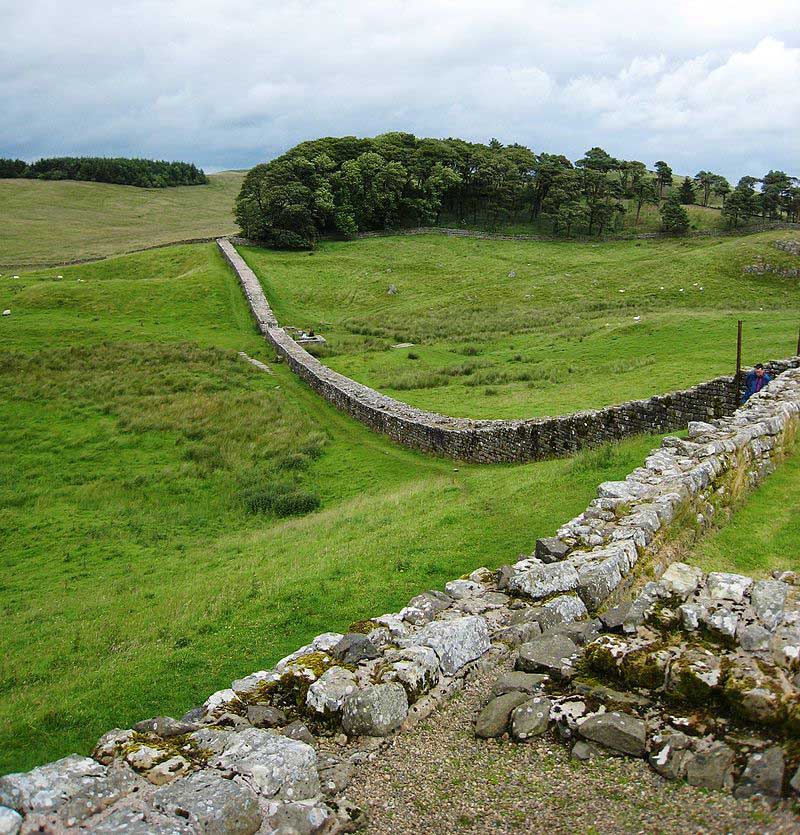 Hadrian's Wall east of Housesteads fort.