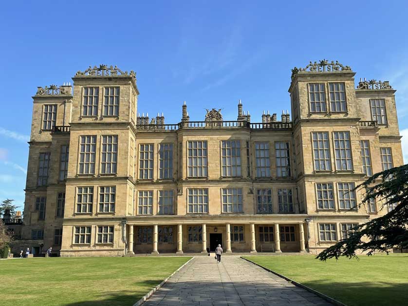 The superb facade of Hardwick Hall.